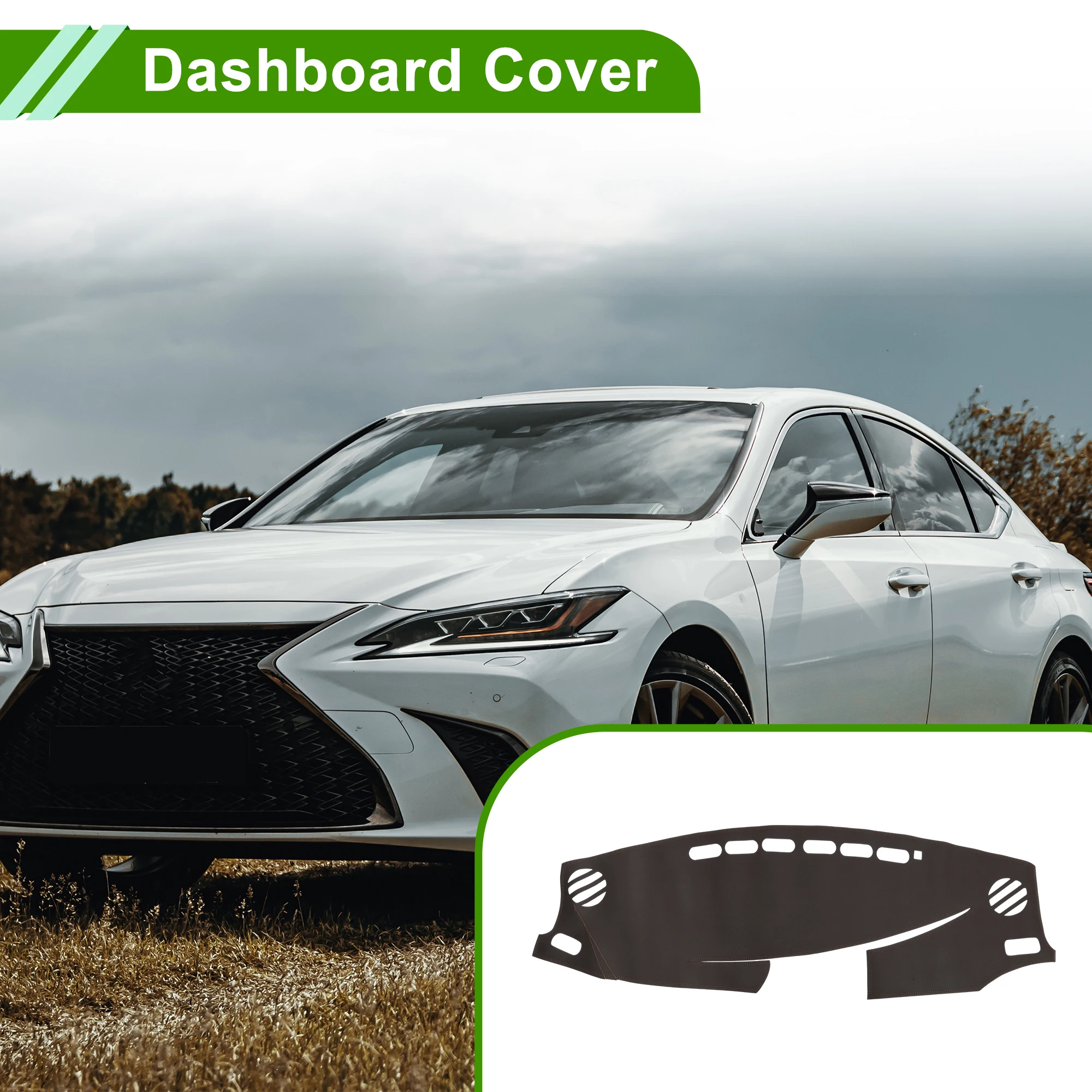 

Накладка на приборную панель UXCELL для Lexus ES350 2007-2012 без HUD, из искусственной кожи, коричневая, 1 шт.