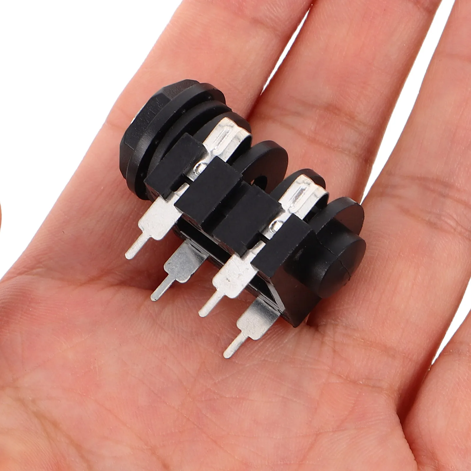 

10Pcs 6.35mm Mono Audio Jack Socket Metal Guitar Jack Panel Mount Microphone Adapter Stable Sound Connection