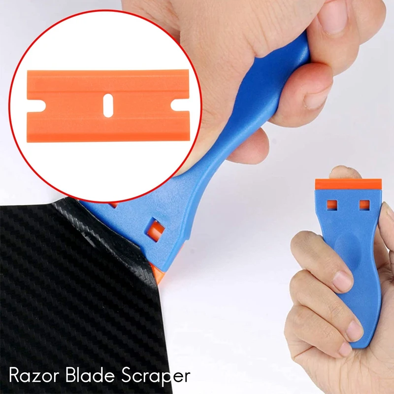 3 PCS Razor Blade Scraper Glass Scraper Hob Plastic Blade Scraper Tool For Removing Label Registration Sticker