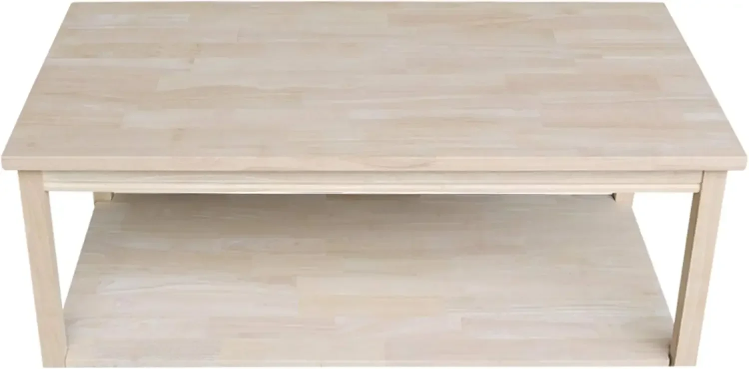 International Concepts Mesa de centro Portman sin terminar