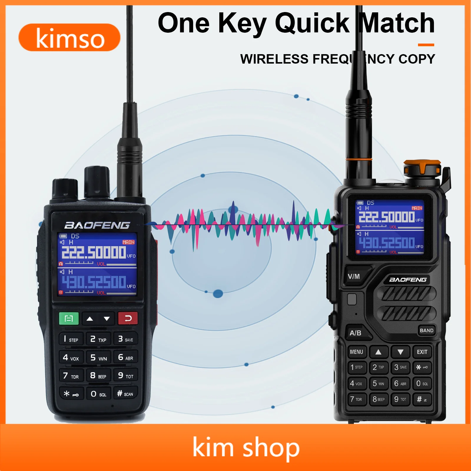 KIMHYUN Baofeng UV-22 VHF UHF Two Way Radio Baofeng UV 22 999CH Tri Band Type-C Charger NOAA Wether Report Walkie Talkie Radio
