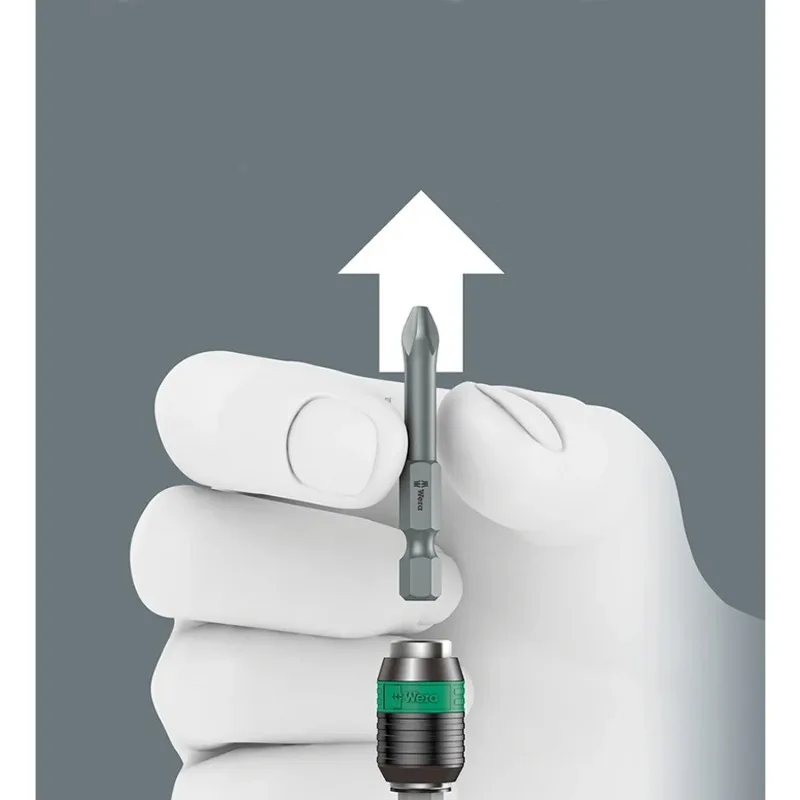 Wera 05023404001 416 R T-Handle Screwdriver - 1/4"x45mm, Rapidaptor, High Torque, Strong Magnet