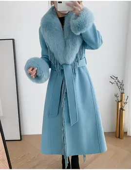 10 best sales Casaco com gola e punhos de pele - №6