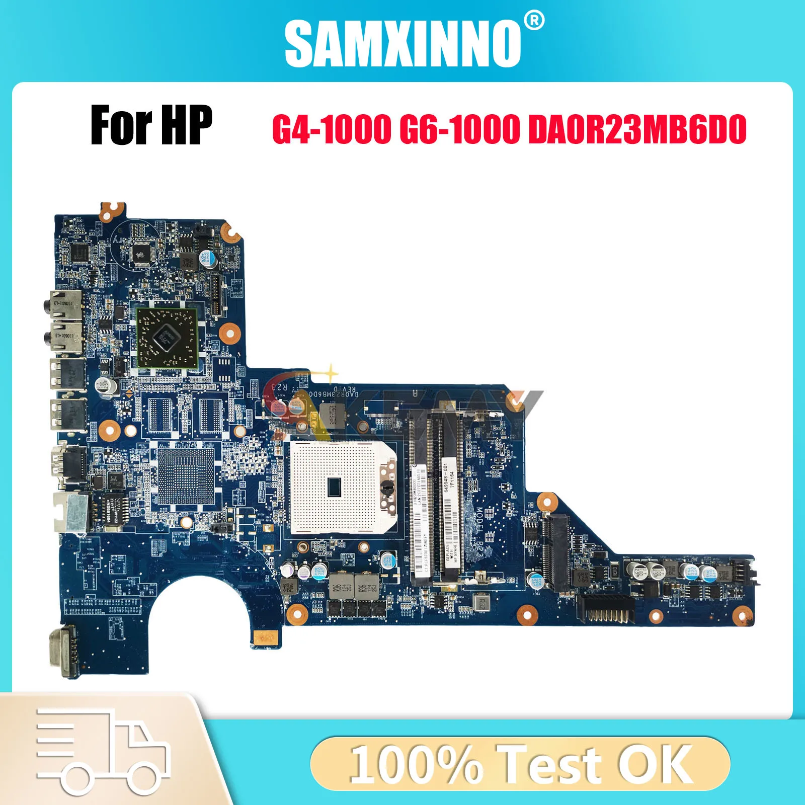 

DA0R23MB6D0 Материнская плата для ноутбука HP Pavilion G4 G6 G7 с AMD DDR3 649948-001 100% полностью протестирована