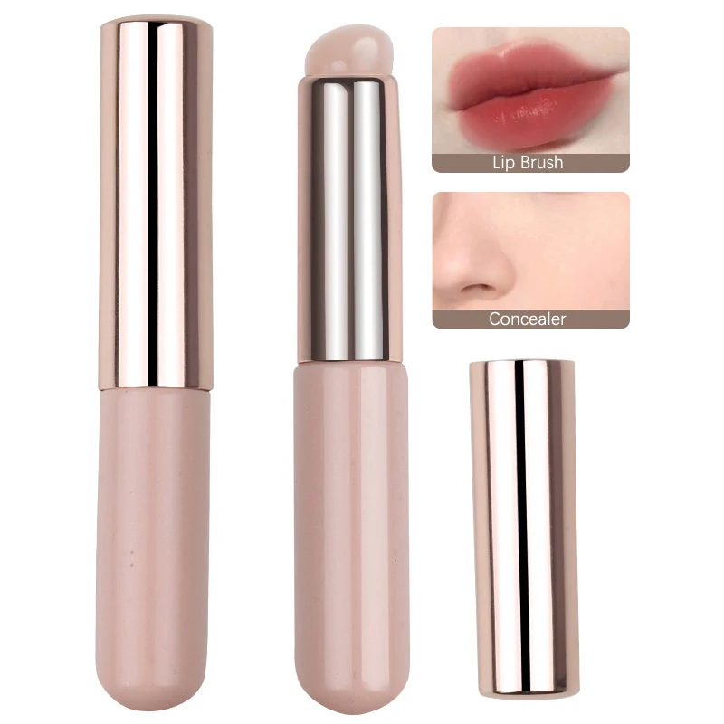 Silikon Lippen bürste abgewinkelt Concealer Make-up Pinsel Werkzeug tragbarer runder Kopf wie Fingers pitzen q weiche Lippenstift Pinsel Concealer Pinsel