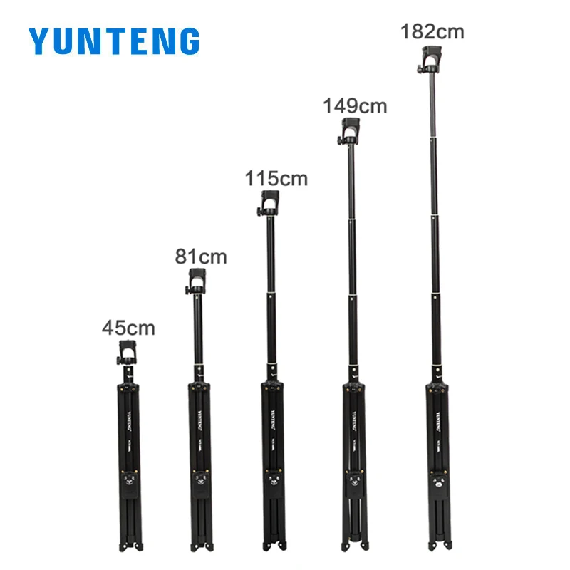 Gậy Chụp Hình Tự Sướng YUNTENG 1688L Di Động Điện Thoại Selfie Stick Tripod Tăng Chiều Cao Tay Cầm Gậy Selfie Bluetooth Điều Khiển Từ Xa Quay Phim Chân Đế