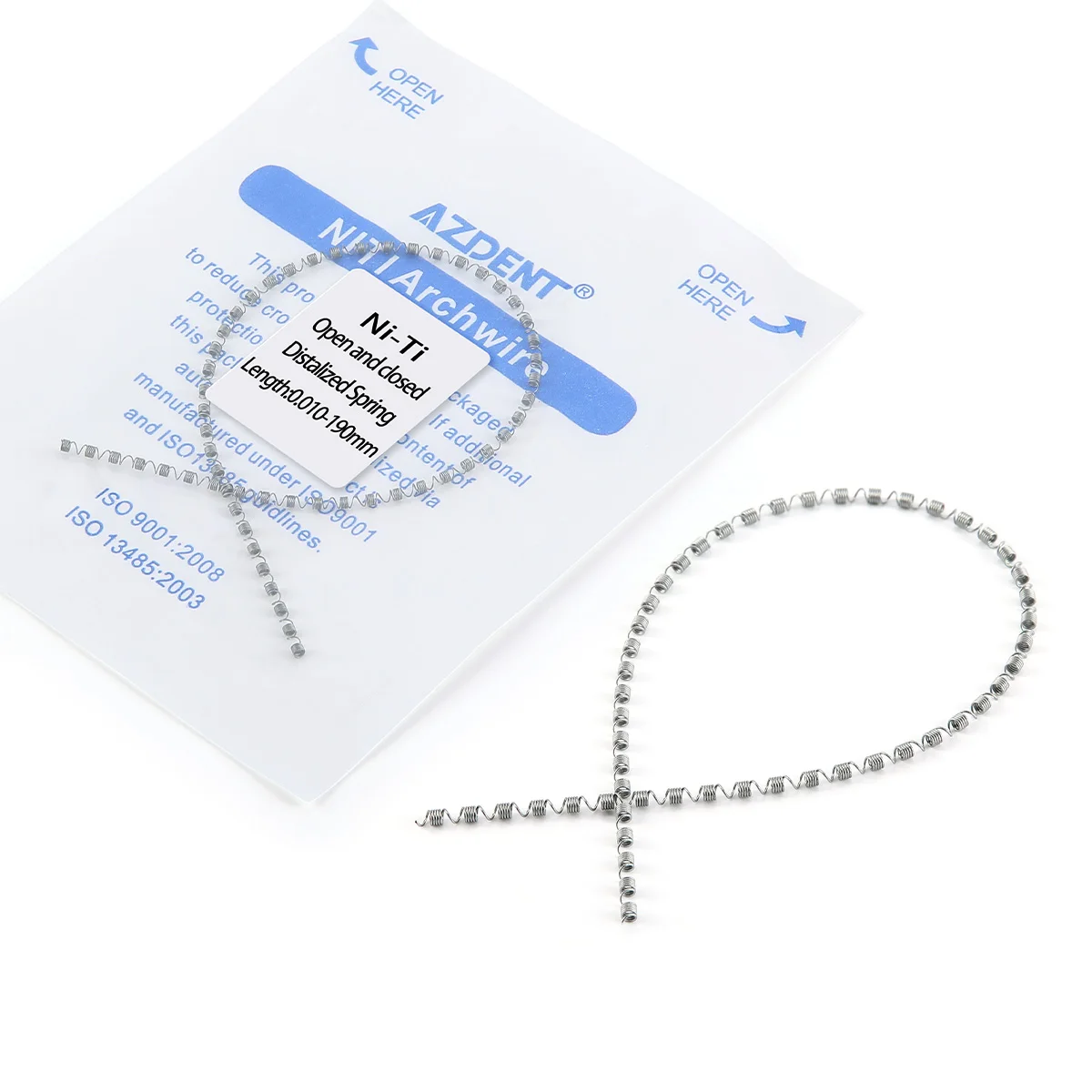 AZDENT Zahnärztliche Kieferorthopädische Offene und Geschlossene Feder NI-TI Distalisierte Elastische Spiralfedern 190mm 0,008/0,010/0,012 Zahnmedizin – Detail 7