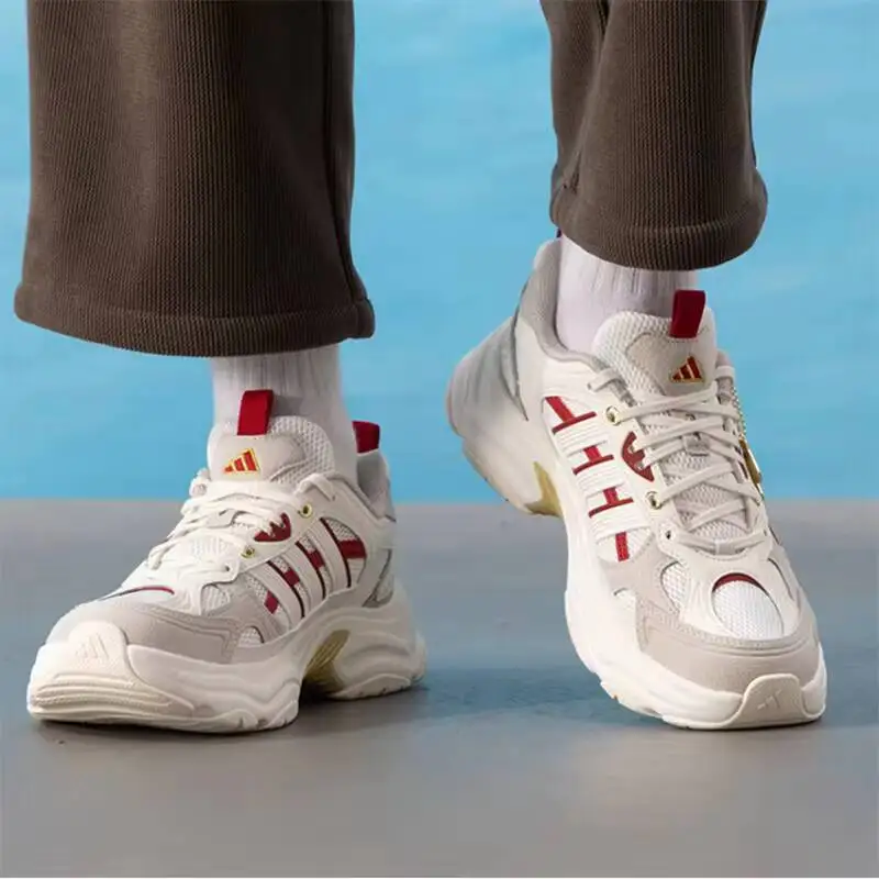 Authentic Cream Red Mesh Chunky Dad Shoes Dreamstrike Cushion Platform Casual Sneakers Women Men KI1846