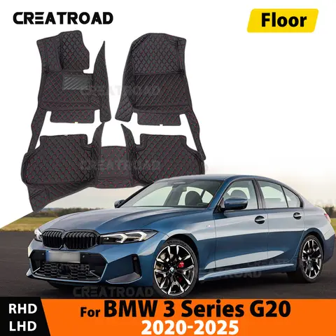 Car Floor Mats For BMW 3 Series G20 316i 318i 320i 325i 328i 330i 335i 2020-2025 LHD & RHD Auto Foot Pads Interior Accessories
