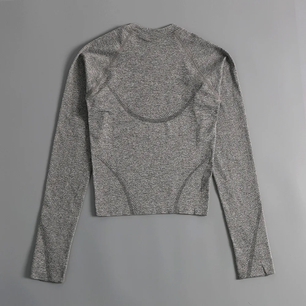 Women's Seamless Yoga Outfit; Professional Running Fitness Clothing; Long-Sleeved Pilates Training Yoga Top; Close-Fitting