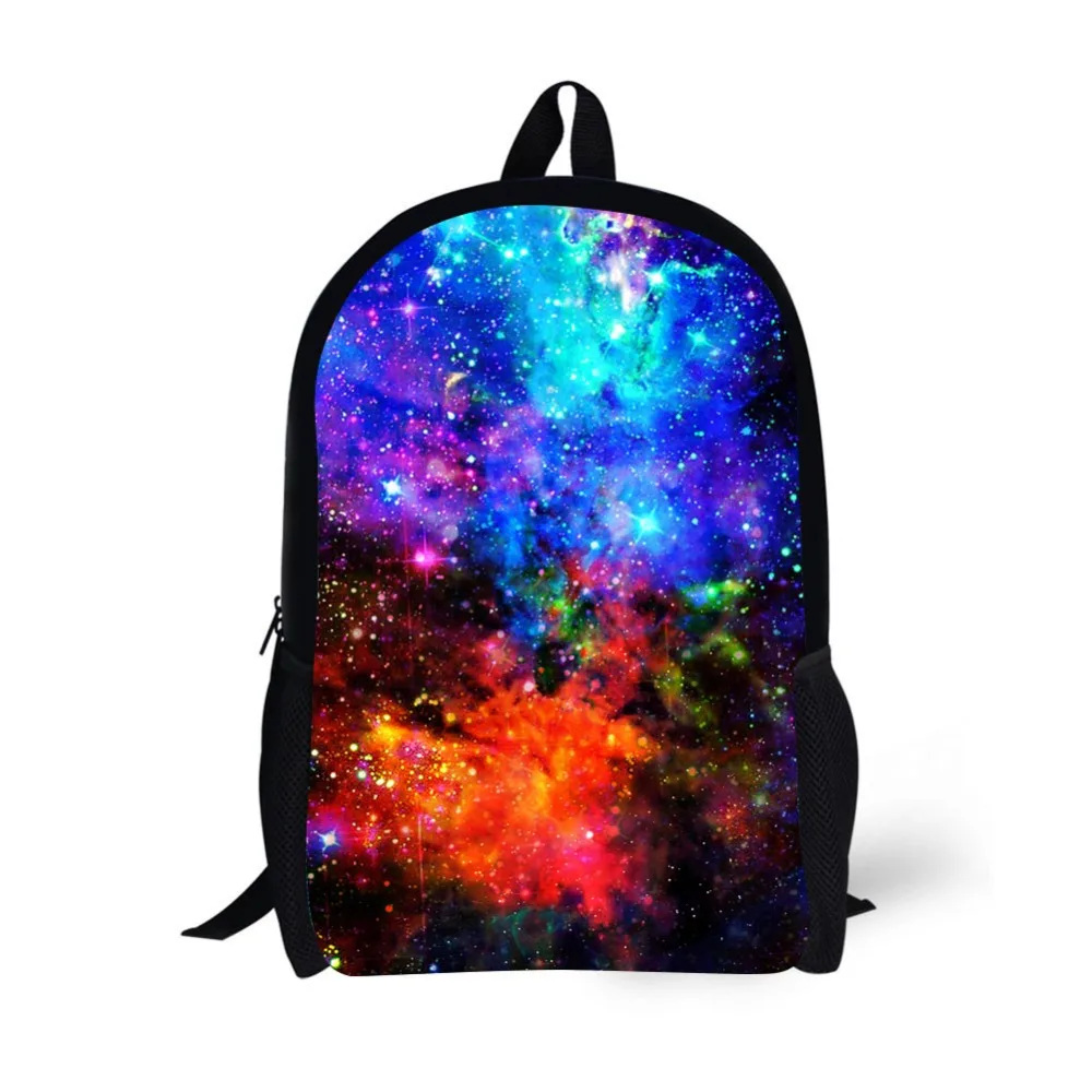 Tas sekolah motif Star Universe, tas sekolah kapasitas besar untuk remaja laki-laki dan perempuan