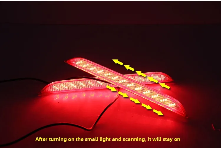 Car Led Rear Bumper Reflector Light DRL Dynamic Turn Signal Driving Brake Lights Warning Lamp For GWM Poer 2022 2023 2024 detail image 11