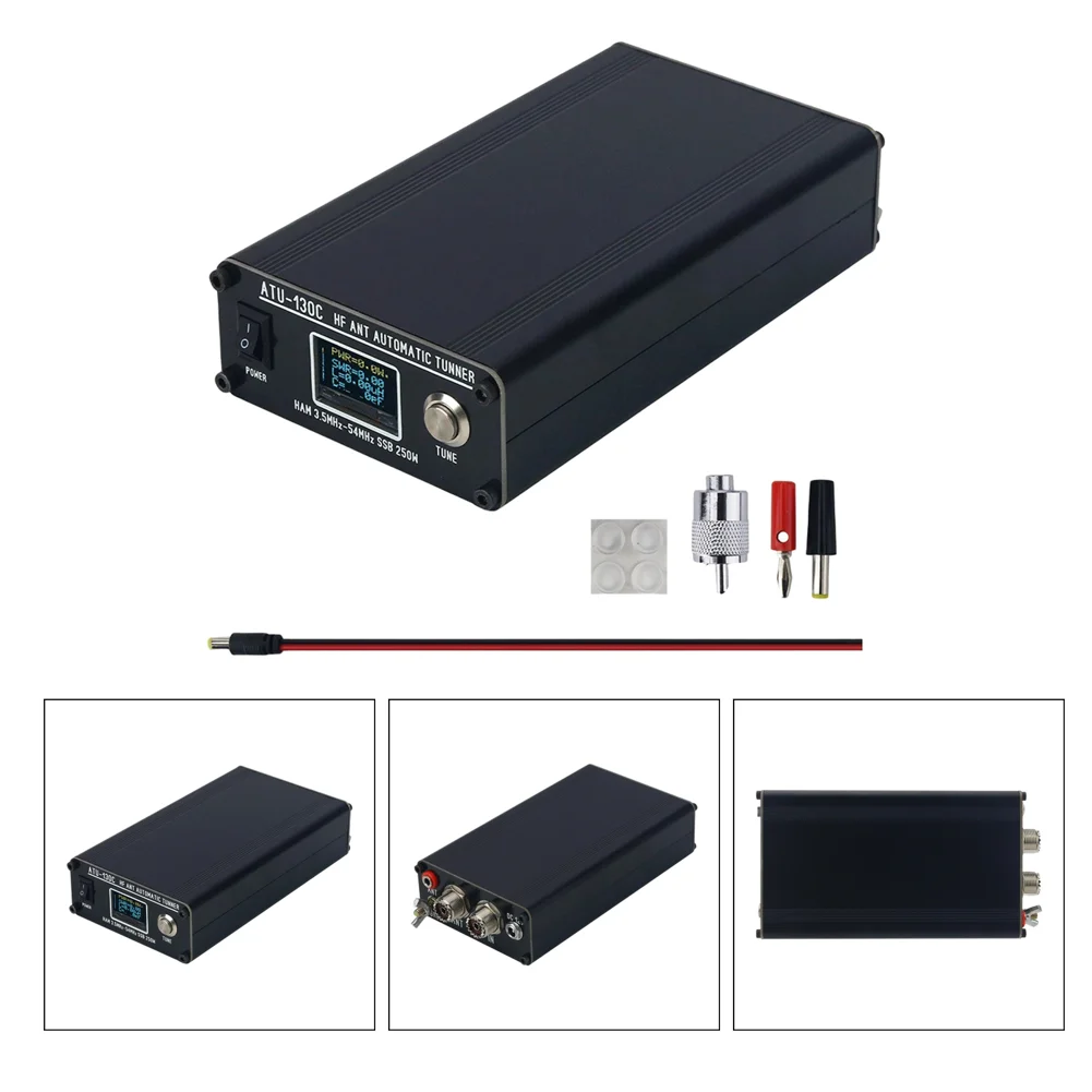 ATU-130C Automatic HF Tuner for 3.5 to 54 MHz Band Matching with Support for SSB AM CW FT8 RTTY Communication Modes