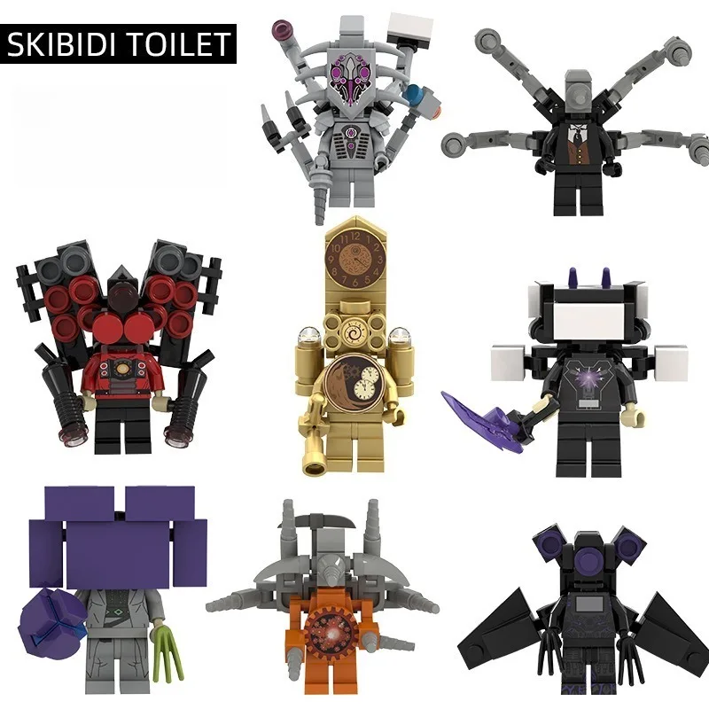 

Новые фигурки KDL DJ Upgrade War-Damaged Skibidi Toilet Man, аниме-блоки, игрушки-конструкторы TvMan Titan Bricks, модель для детей, подарок на день рождения