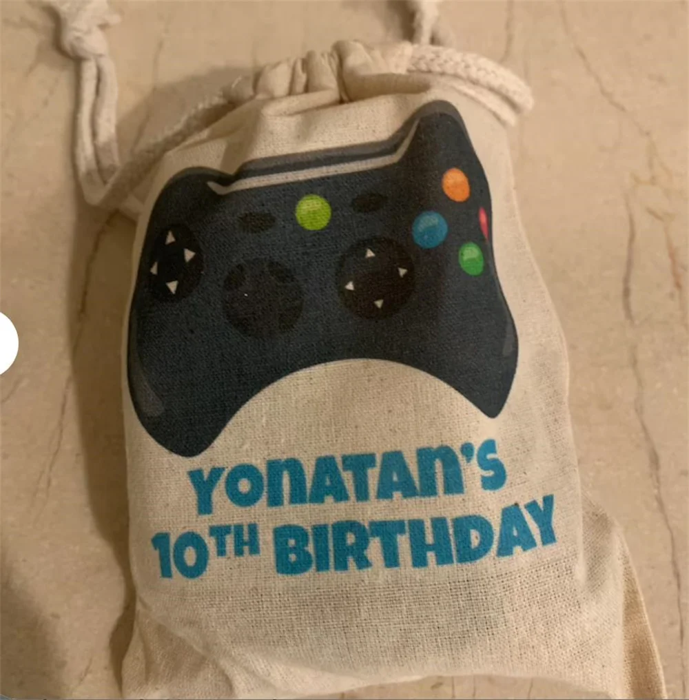 Video Game Party, Video Game Birthday Party Favor Bags, Gamer Birthday, Gamer Party Favors, Video Game Party