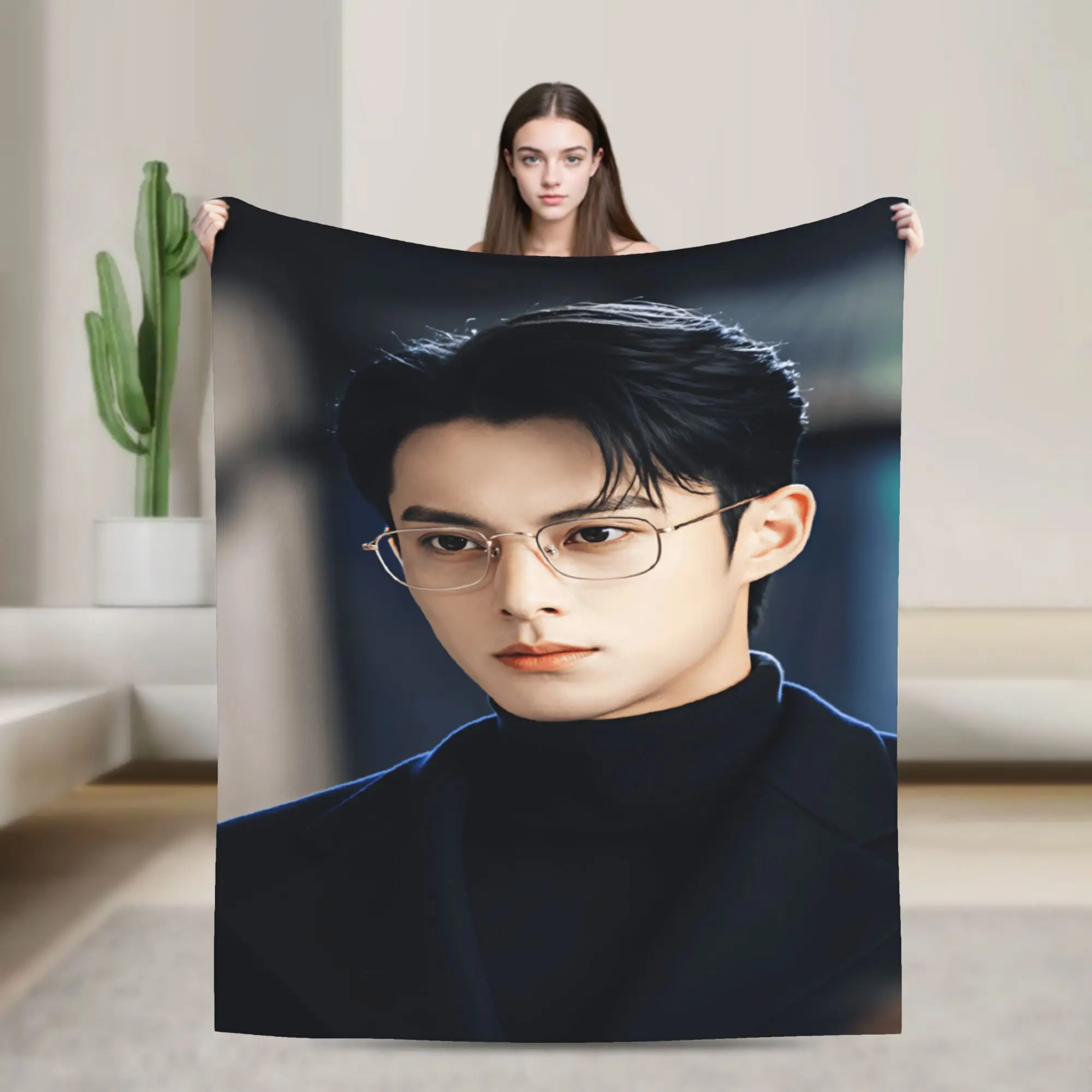 Wang Hedi Dylan Wang Actor Flannel Blankets Adults Child  Cozy Throw Blanket Winter Chair Bedspread Sofa Bed Cover