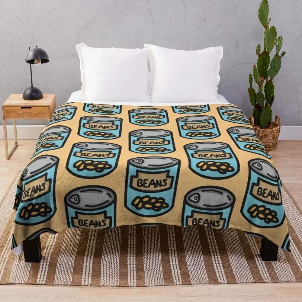 

beans (orange) Throw Blanket Lightweight Cozy Blanket for Bed Sofa