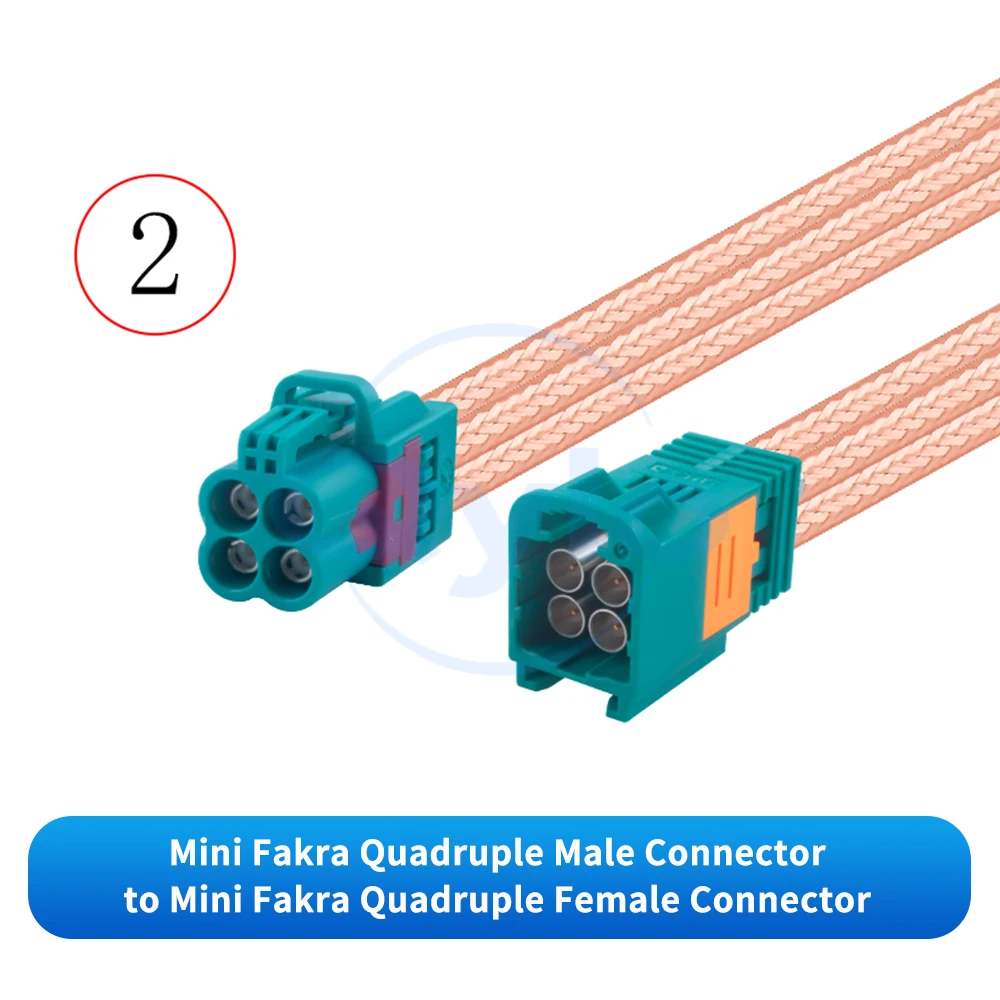 

Rosen Mini FAKRA 4 in 1 HFM Male to SMA/FAKRA RG316D Brown Silver-Plated Cable FAKRA to SMA Cable (1 Piece)