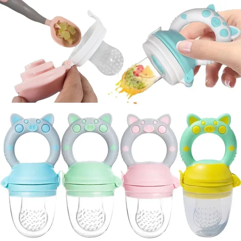 Alimentador de comida fresca para bebé recién nacido, molino de comida para bebé, alimentador de frutas, chupete de entrenamiento para comer fruta, palo de molienda, bolsa de comida
