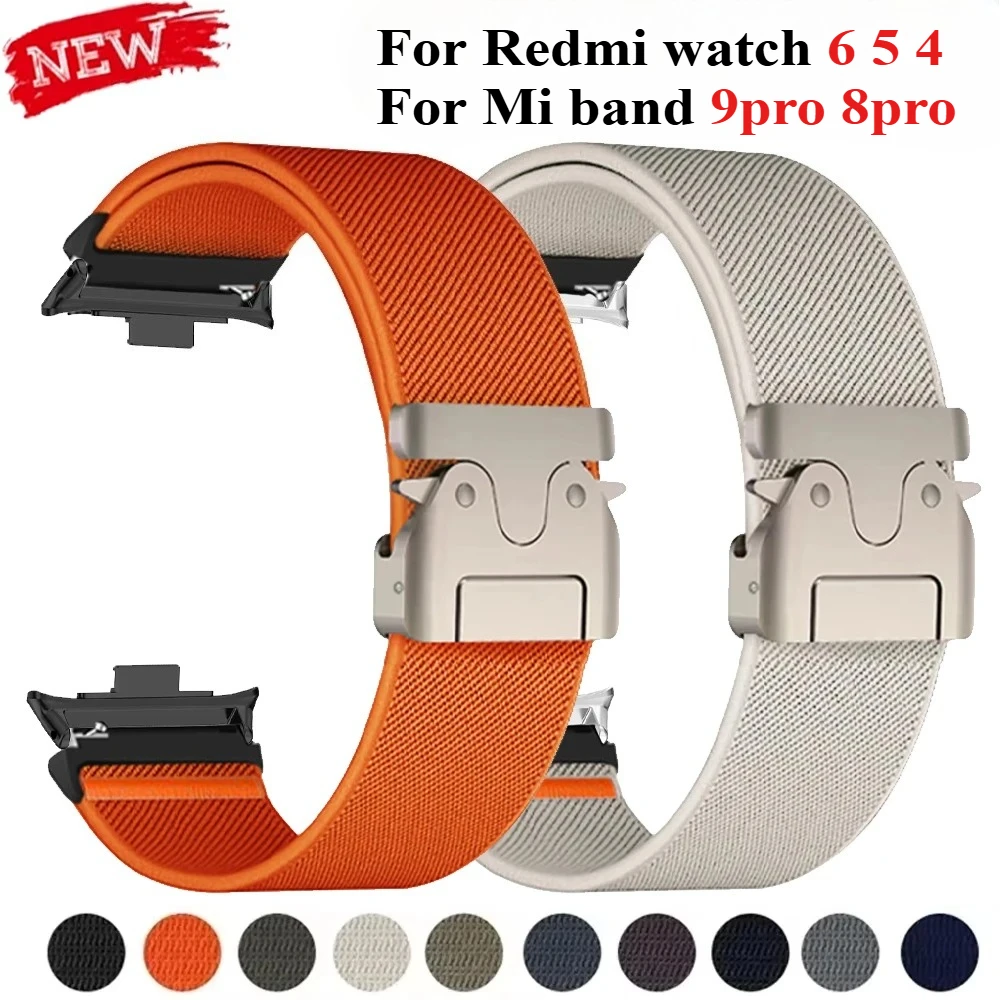 �y�Z�[�����zRedmi Watch6 5 4�p�i�C�������[�v�X�g���b�v�AXIAOMI MiBand 9Pro 8Pro�p���^���o�b�N���o���h�A�����\�ȃX�|�[�c�o���h�����p�u���X���b�g
