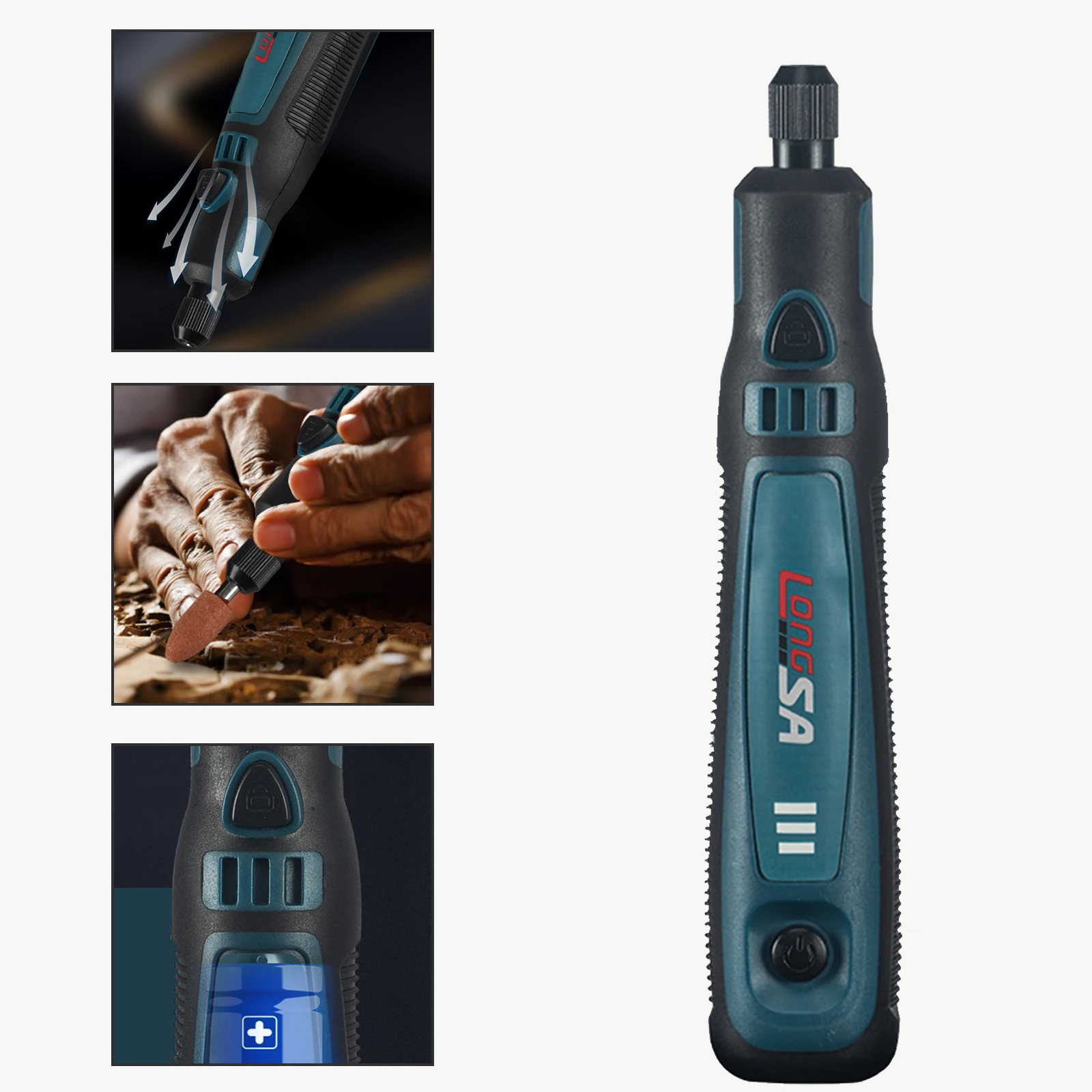 Cordless Drill Grinder Rotary Tool Rechargeable Battery Wood Engraving 3 Speed Mini Engraving Pen