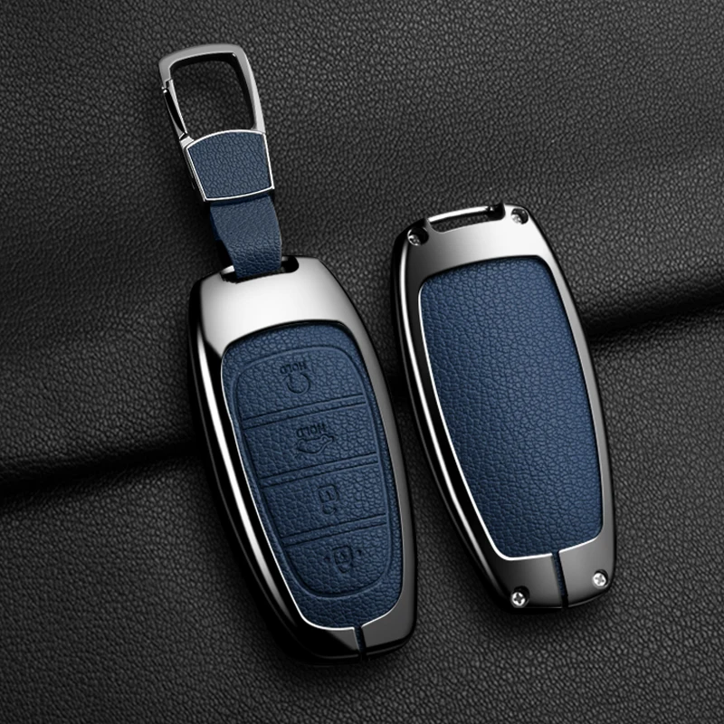 

Car Key Case Cover For Hyundai Sonata Sel Ev 6 8 IONIQ 5 NEXO Tucson Sonata 2020 Grandeur 2020 Sonata Metal Protection Shell