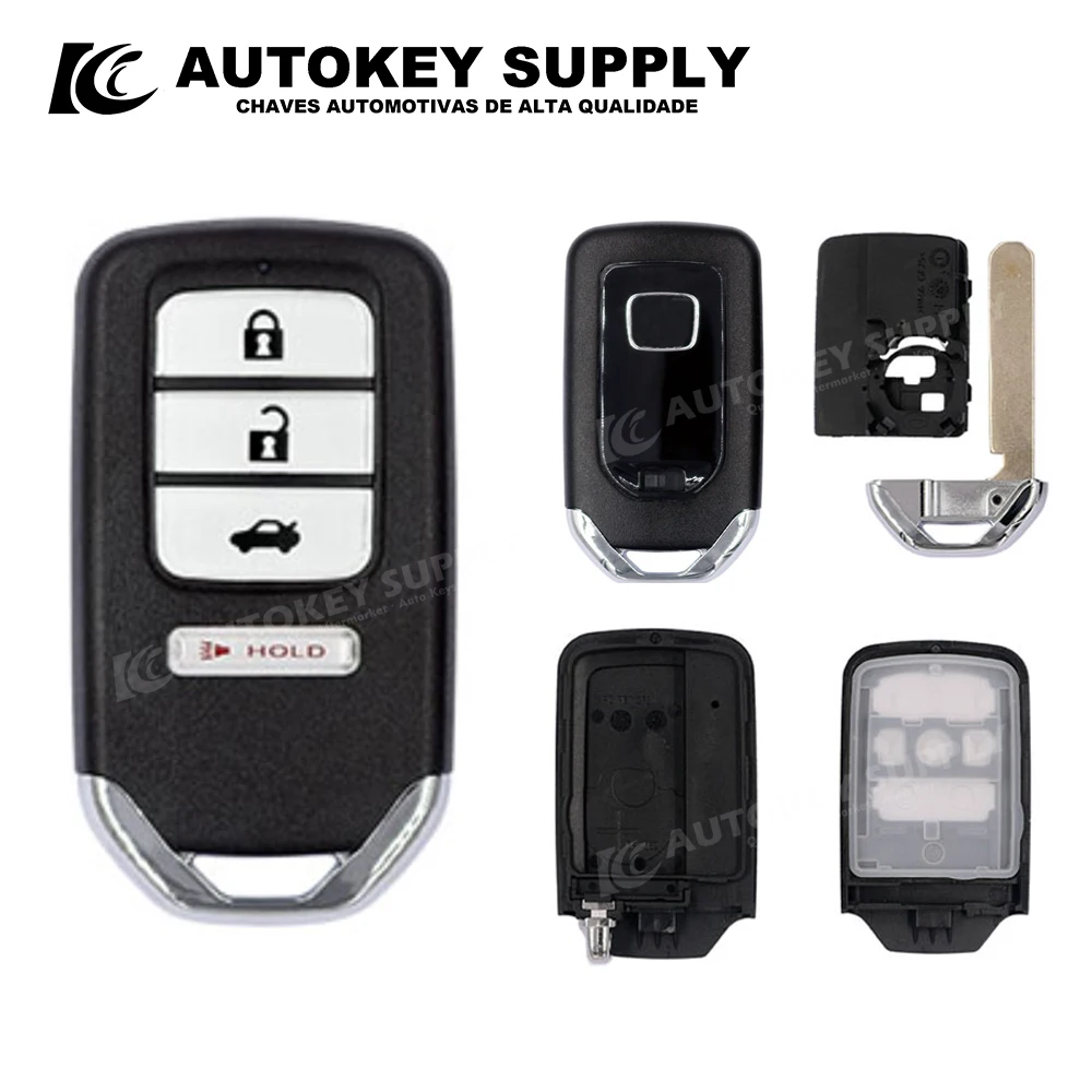 ForHonda Smart Card Key Shell 3+1 Buttons With Logo  Autokeysupply AKHDS307