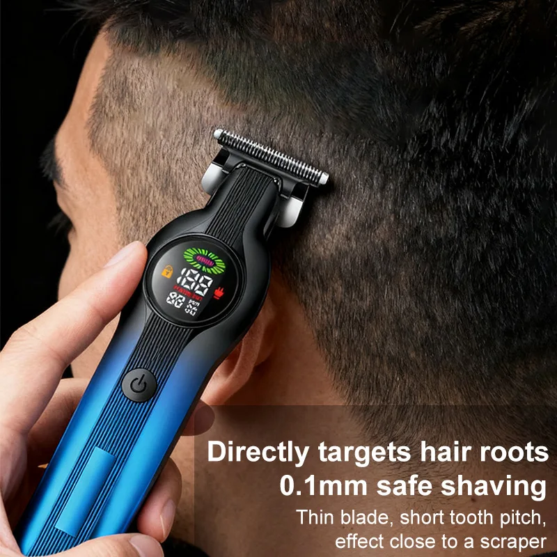 ماكينة قص الشعر الكهربائية الجديدة متعددة الوظائف لصالونات الشعر بشاشة ديجيتال ماكينة قص الشعر الكهربائية
