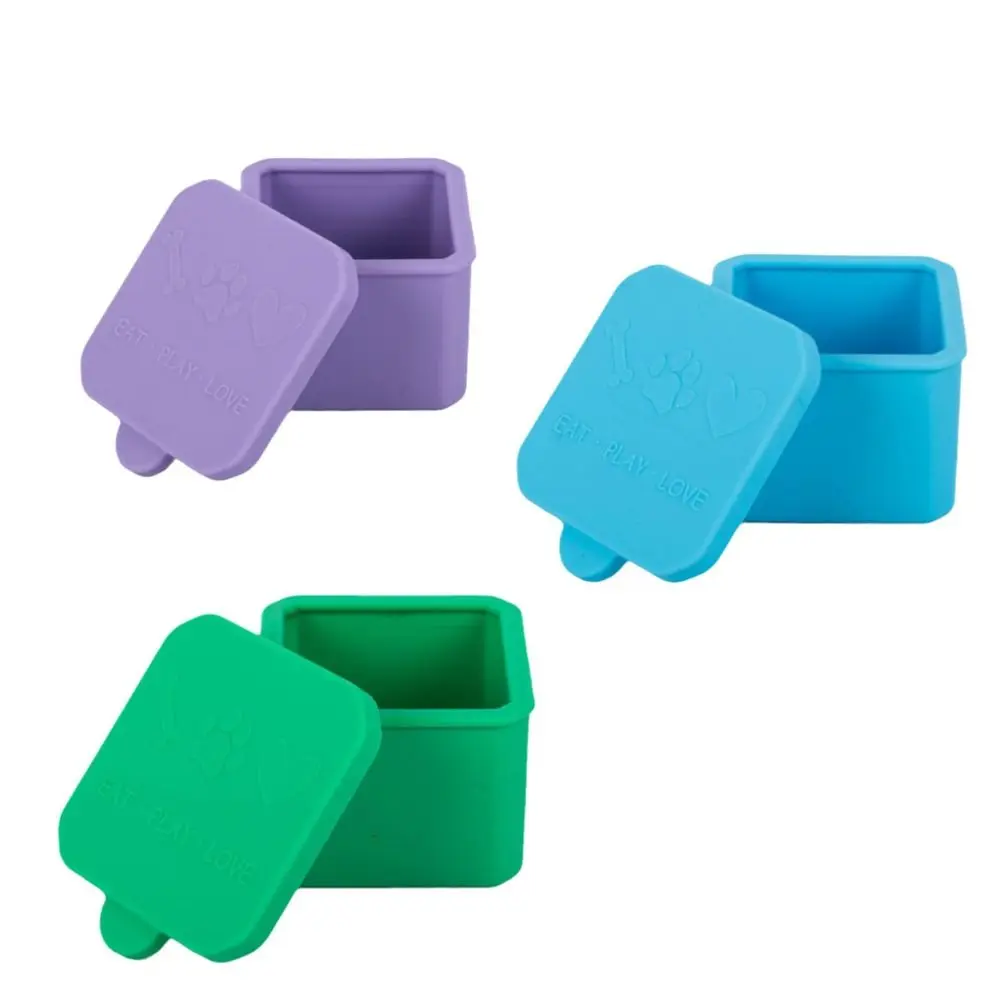 1/3pcs Serviceable Silicone Food Distribution Box Red/Pink/Purple/Green/Orange/Blue 2/4 Inch Snack Containers Sauce Cups Fruit