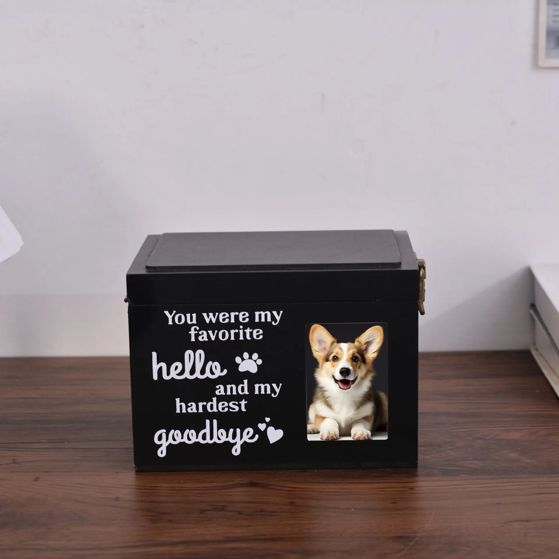 

Pet Ashes Storage Box Comes with Photo Frame Pet Funeral Supplies, Commemorative Box, Commemorative Supplies.