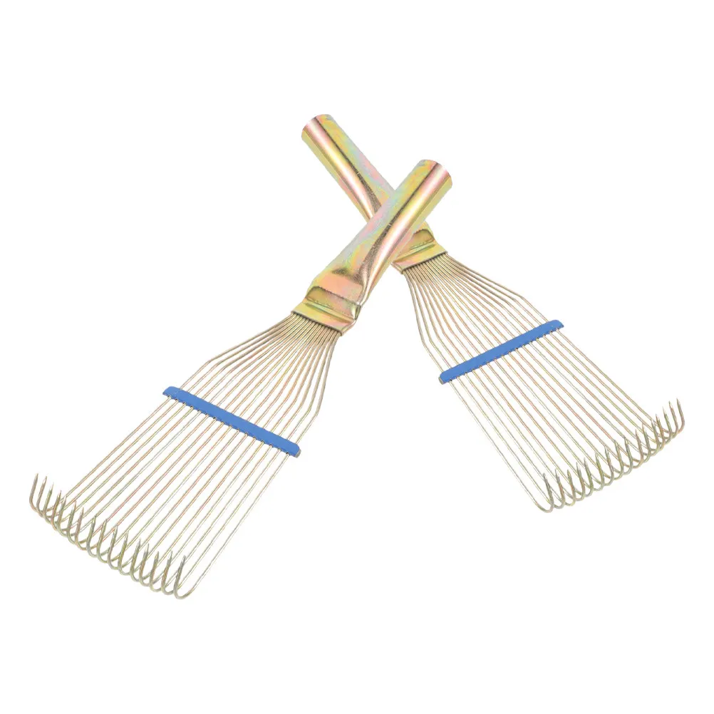 2Pcs Sheep Wool Comb Heavy-Duty Livestock Grooming Tool Ergonomic Handle for Cattle Horse Hair Removal Dematting Deshedding