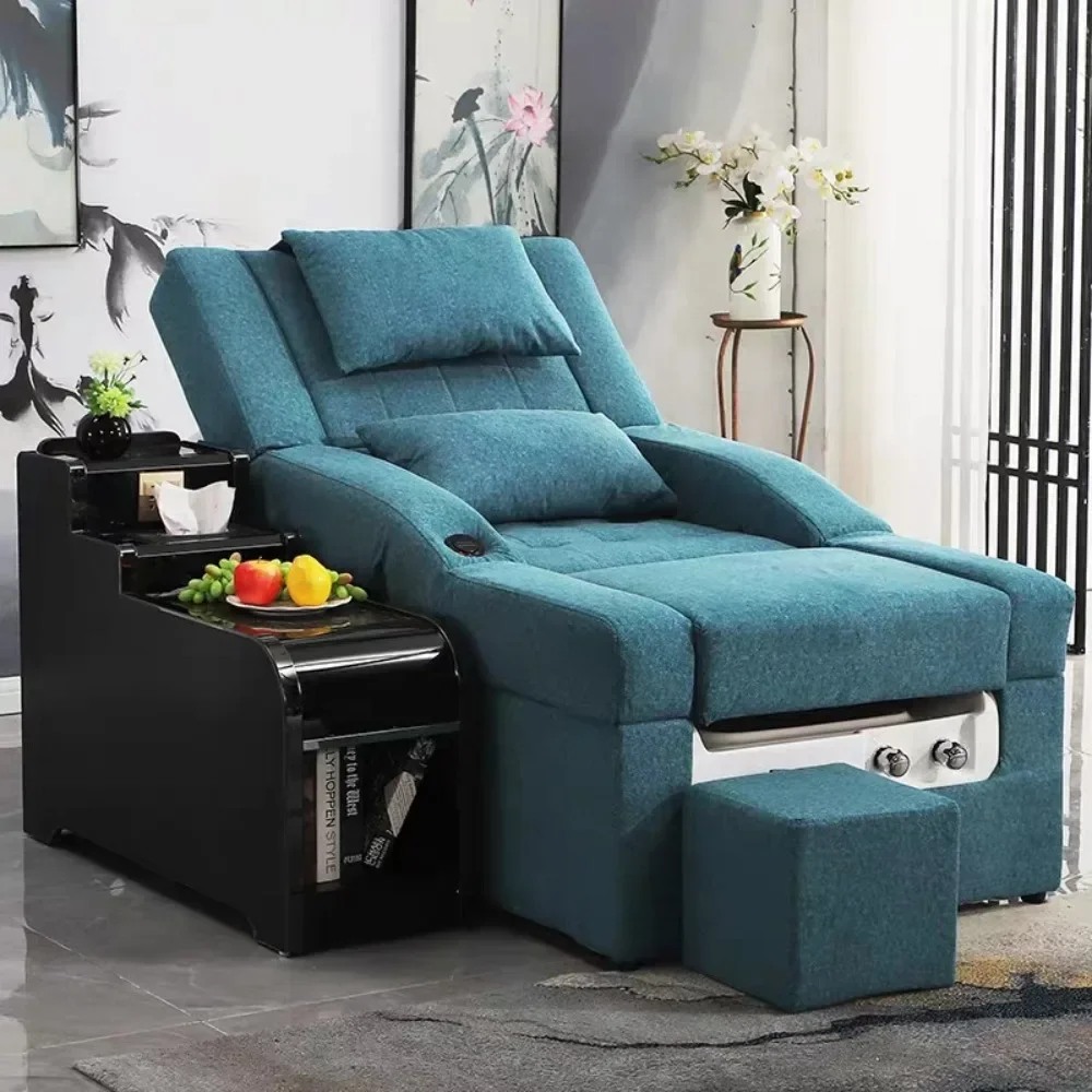 

Beauty Salon Adjustment Reclining Nail Art Massage Foot Spa Foot Therapy Sofa With Bowl