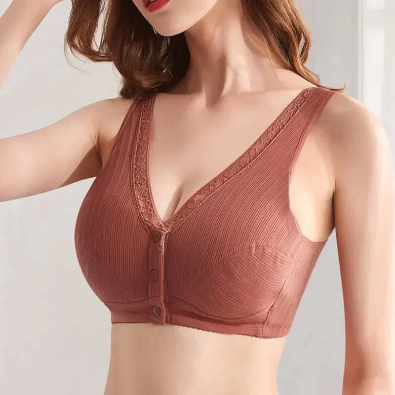 منتصف كبار السن سترة نمط الصدرية النساء/جرافيدا الجبهة إغلاق Bralette الملابس الداخلية مريحة Underwire حمالات الصدر لأمي جرافيدا
