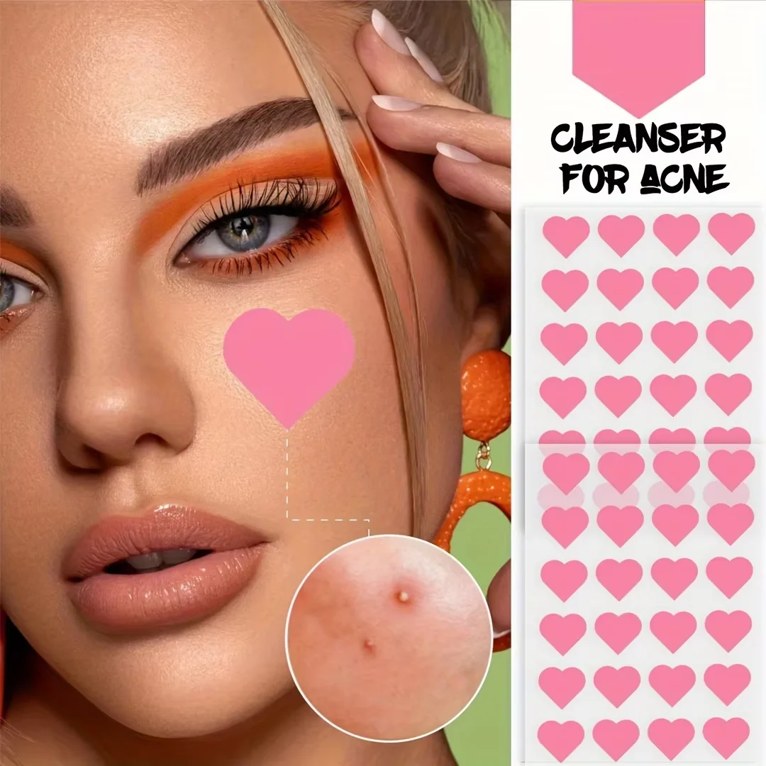 240 قطعة من رقع حب الشباب على شكل قلب، سائل يغطي البقع، سريع وفعال، لطيف، مقاوم للماء، عديم الرائحة