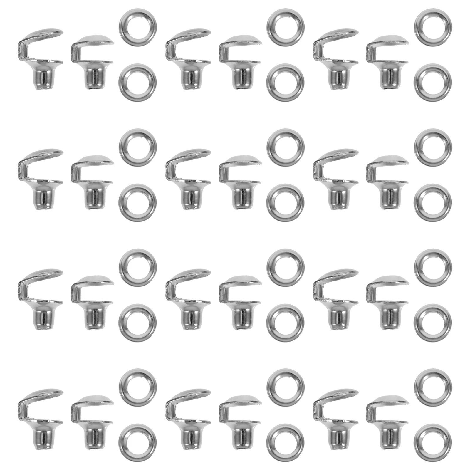 

20 Pcs Shoe Laces Hooks Buckle Boots Diy Fixing Sports Rivets Brass Buttons Fittings Fasteners Work Shoelace
