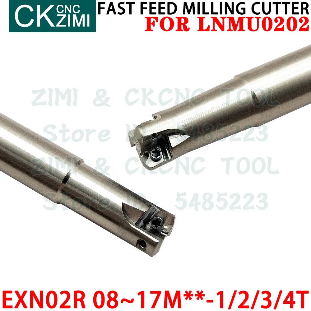 EXN02R 1/2/3T 08 09 10 12 13 14 15 16 17 M10 M12 M14 M16 قاطعة طحن سريعة التغذية حامل أداة قابلة للفهرسة ساق من فولاذ التنغستن أدوات قطع ثقيلة أدوات مخرطة معدنية لـ LNMU0202 LNMU 0202 إدخالات طحن