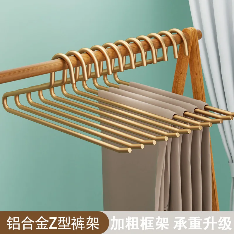 5 قطع من رف السراويل على شكل حرف Z من سبائك الألومنيوم، شماعة السراويل المنزلية، مشبك السراويل المضاد للانزلاق، رف السراويل على شكل أوزة #1