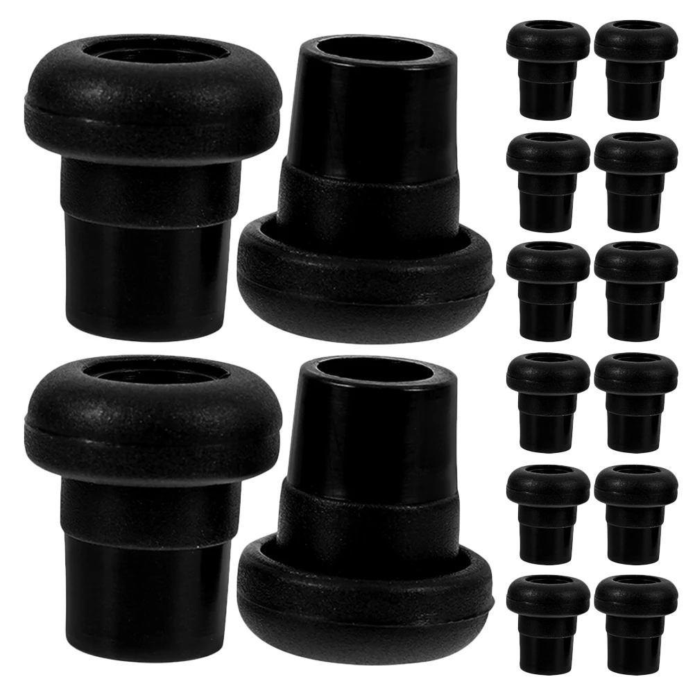 

20 Pcs Table Football Machine Accessories Foosball Replacement Parts Black Rod Covers Caps