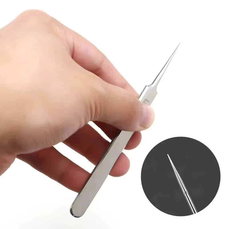 Tedesco ultrafine n. 5 brufoli cellulari pinzette per punti neri salone di bellezza speciale raschiatura e chiusura artefatto strumento per ago per acne