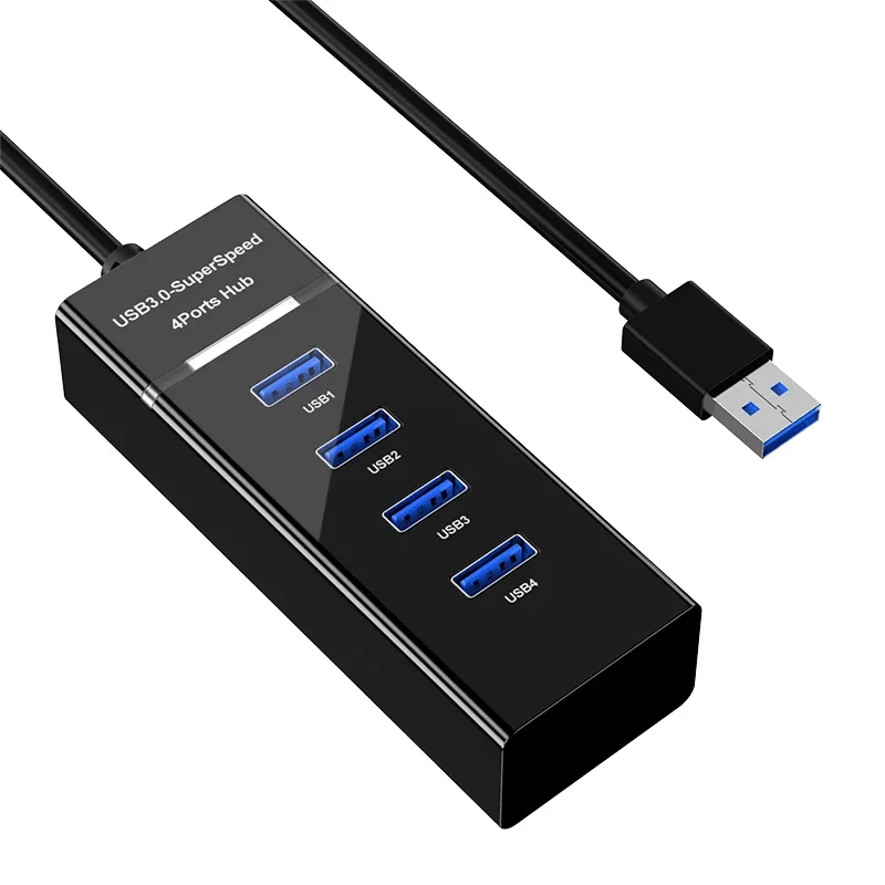 

4 Port High Speed Splitter Usb3.0 Multi Port Extender Computer One Tow Four Hub Desktop Computer Laptop Adapter Hub Extender USB