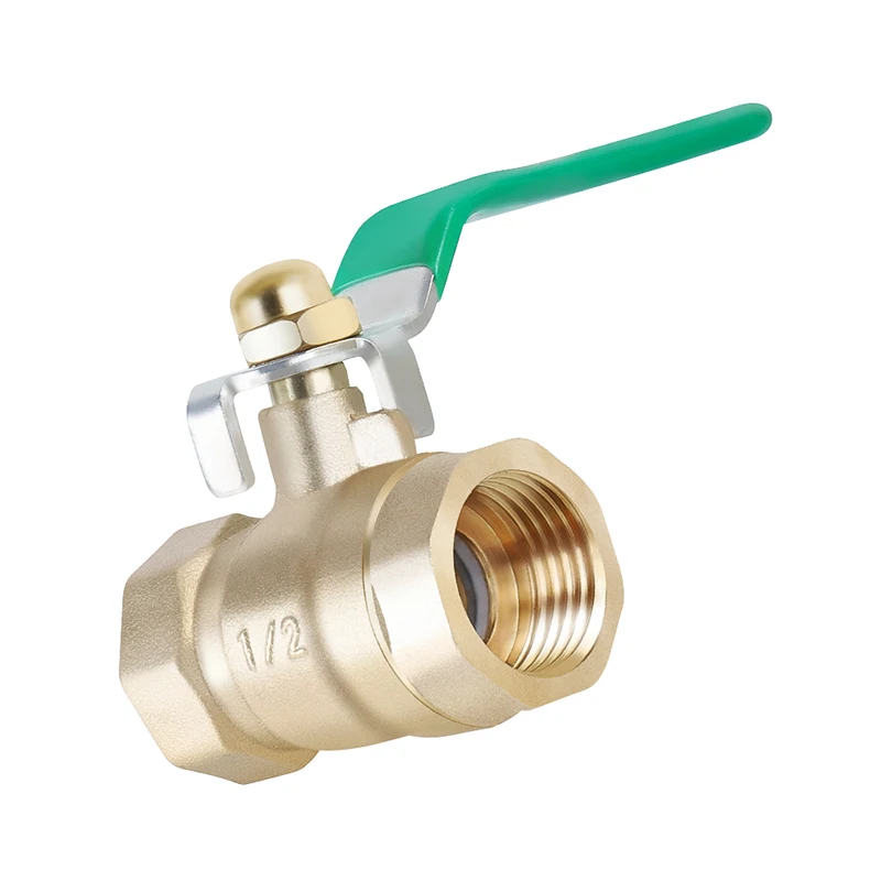 Thickened pneumatic ball valve outer wire green handle all copper hose small valve water pipe air pipe switch inner wire 1/4 1/2