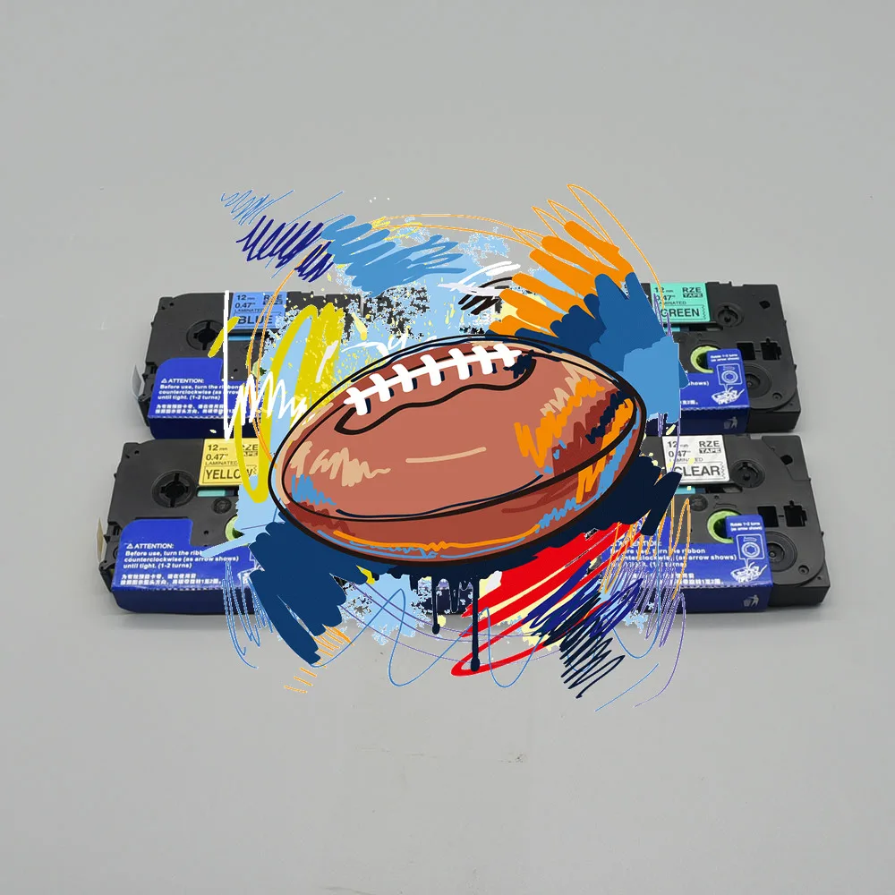 เทปฉลาก 6/9/12 มม. 231 TZ-White-Label Tape 221 211 เทปเคลือบ 631 431 531 ริบบิ้นสำหรับเครื่องพิมพ์ฉลาก Brother PT-H110