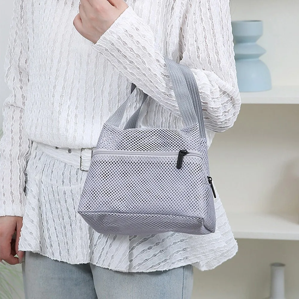 

Портативная сетчатая пляжная сумка на молнии, многофункциональная прозрачная косметичка для душа, органайзер для туалетных принадлежностей, большая вместительная дорожная сумка для мытья, тренажерный зал