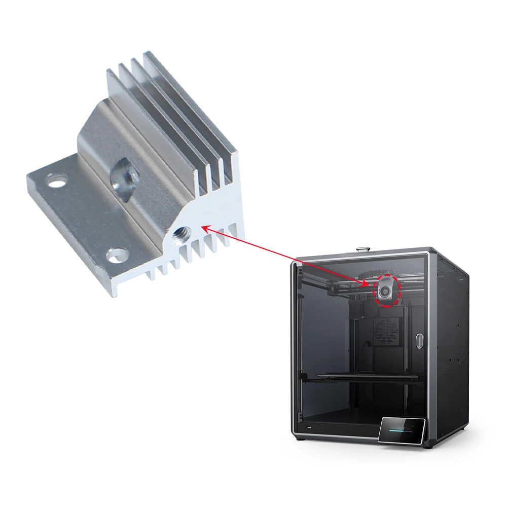 Radiator for Creality K1/K1C/K1 MAX Metal Heat Sink Good Disspation for Creality K1 Series Radiator 3D Printer Accessories