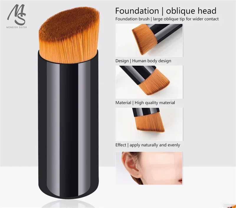 

Oblique Foundation Makeup Brush Face Blush Liquid Powder Brush Clearance Makeup Items Under 5 Dollars Foundation Blending Brush