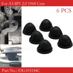 6pcs Engine Cover Grommet Rubber Trim 03G103184C Fits For A3 8P1 2.0 1968 Ccm 3G103184  03G103184