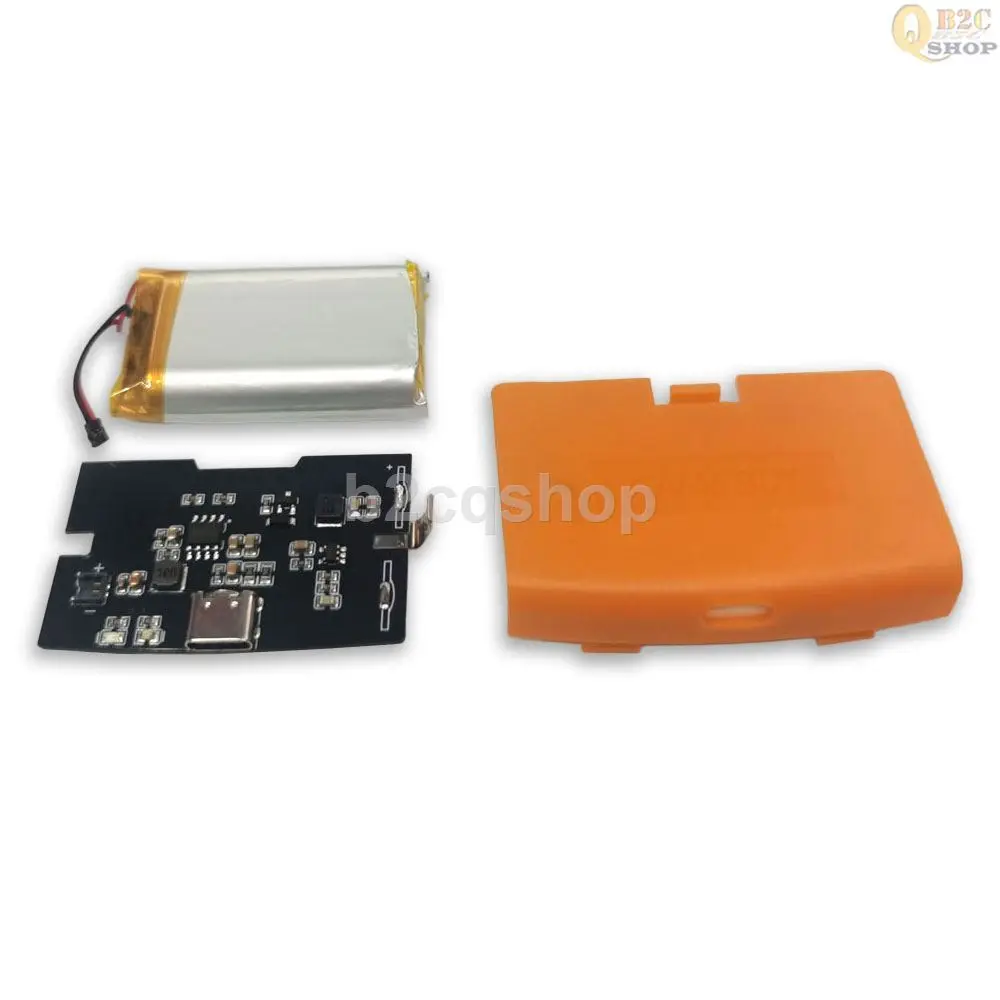 IPS液晶バックライトキット 720x480高輝度スクリーン ドロップイン 1800mAhバッテリー シェル付き GBA ゲームボーイ ゲームボーイアドバンス用