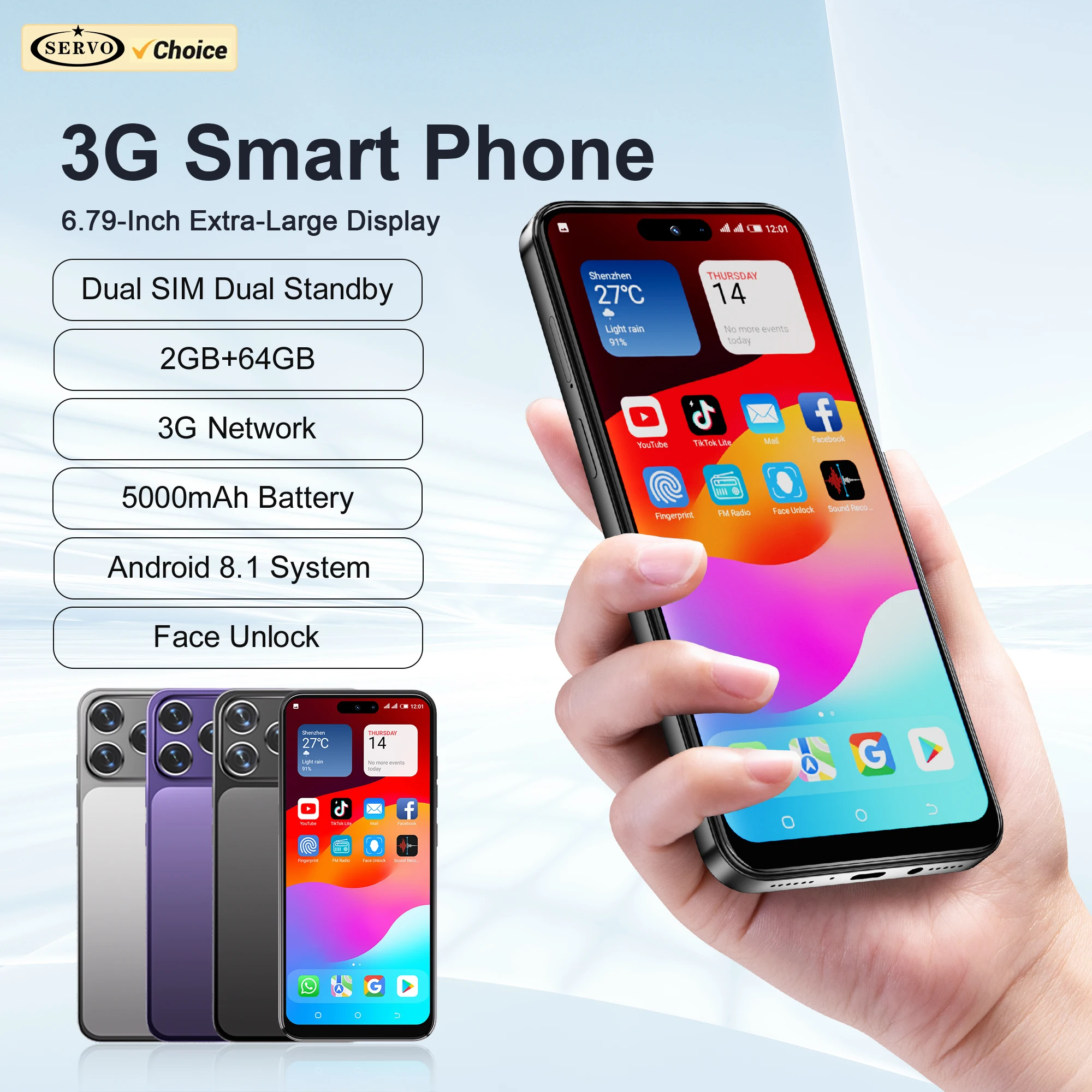 SERVO A17 PRO 3G WCDMA Smart Phone 6.79