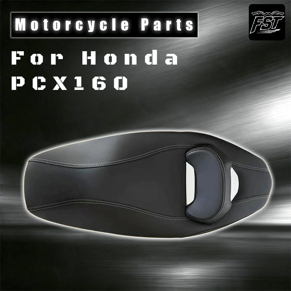 For Non-slip, waterproof modified seat with backrest for Honda PCX160; non-destructive installation.