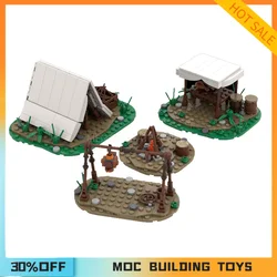405PCS Customized MOC Medieval Hunter Camp Building Blocks Technology Bricks DIY Creative Assembly Education Toys Holiday Gifts